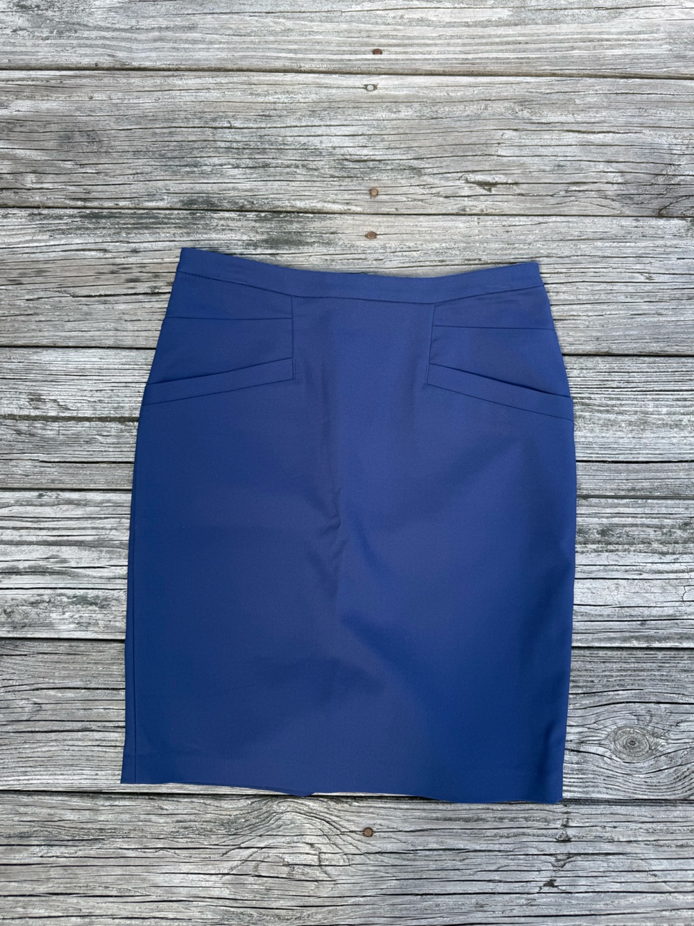 H&M Royal Blue Pencil Skirt - Structured Front Detail